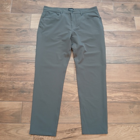 Earnest Sewn‎ Pants Mens 36x34 Gray Golf Tech Stretch Performance (FITS 36x31) - Picture 1 of 9